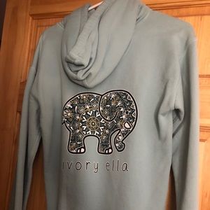 Ivory Ella Light Blue Hoodie